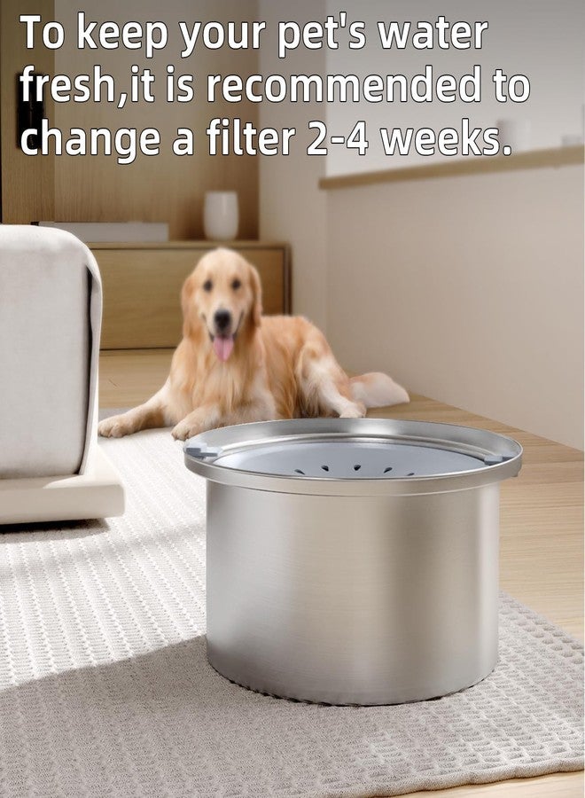Baofum 4 Pcs Stainless Steel Dog Water Bowl Filters - Activated Carbon Replacement Filters for No Spill Dog Water Bowl - Image 5