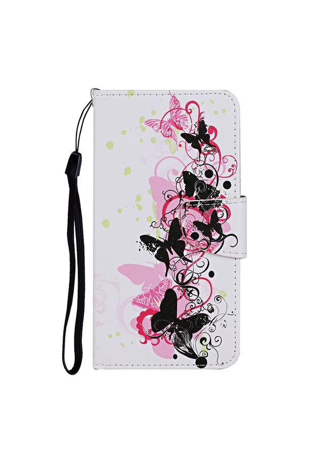 اس-توب جراب لهاتف Samsung Galaxy A22 5G بنمط رسم ملون من الجلد القابل للطي - Image 2