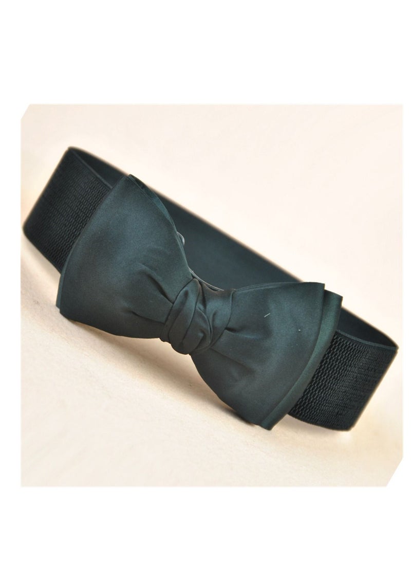 Loquat Everything Chiffon Bow Waist Seal Adornment Belt Lady 65-90cm Black 
