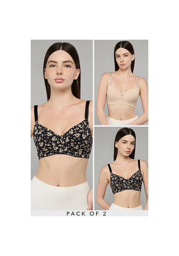R&b 2 Pack Printed Wireless Bras