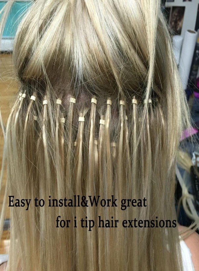 GOTDYA 1000pcs 5mm Brown Extension Beads,Silicone Lined Micro Rings,MicroLink I Tip Weft Sew in Beads for Fairy/Hair Tinsel and Feathers Extensions - Image 5