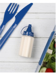 sistema Sistema Sauce To Go 3-Pack (35ml): Leakproof Mini Containers for Condiments and Dressings on the Move,Pink, Green and Blue, Kitchen and Dining type, Sauce container  - Image 4