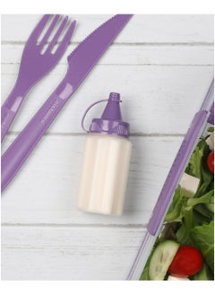 sistema Sistema Sauce To Go 3-Pack (35ml): Leakproof Mini Containers for Condiments and Dressings on the Move,Pink, Green and Blue, Kitchen and Dining type, Sauce container  - Image 5