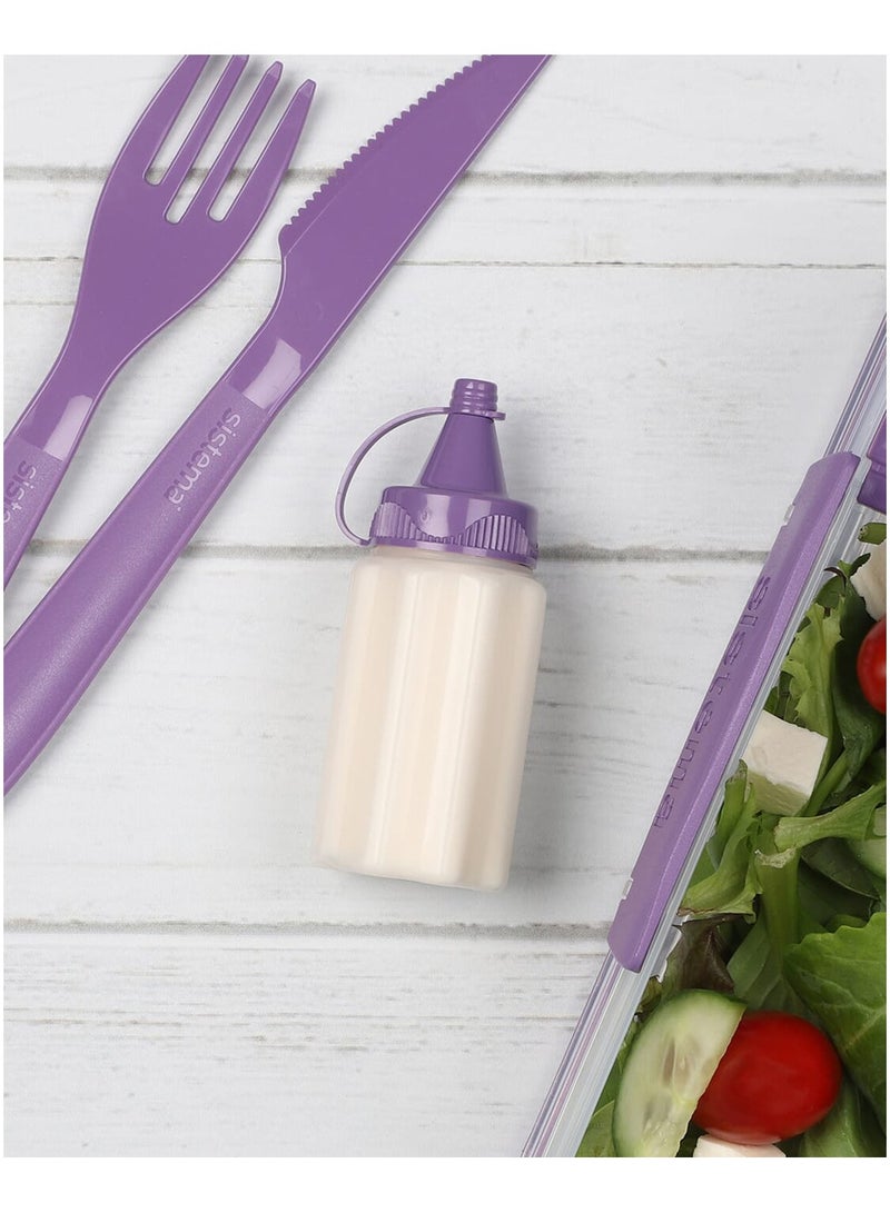 sistema مجموعة Sistema Sauce To Go المكونة من 3 قطع (35 مل): حاويات صغيرة مقاومة للتسرب للتوابل والصلصات أثناء التنقل، باللون الوردي والأخضر والأزرق، مناسبة للمطبخ وتناول الطعام، حاوية صلصة - Image 5
