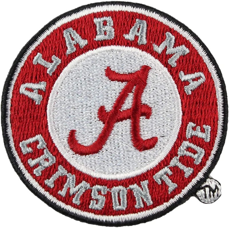 Patch Collection Alabama Crimson Tide Round Logo Iron On Embroidered Patch Medium - Image 2