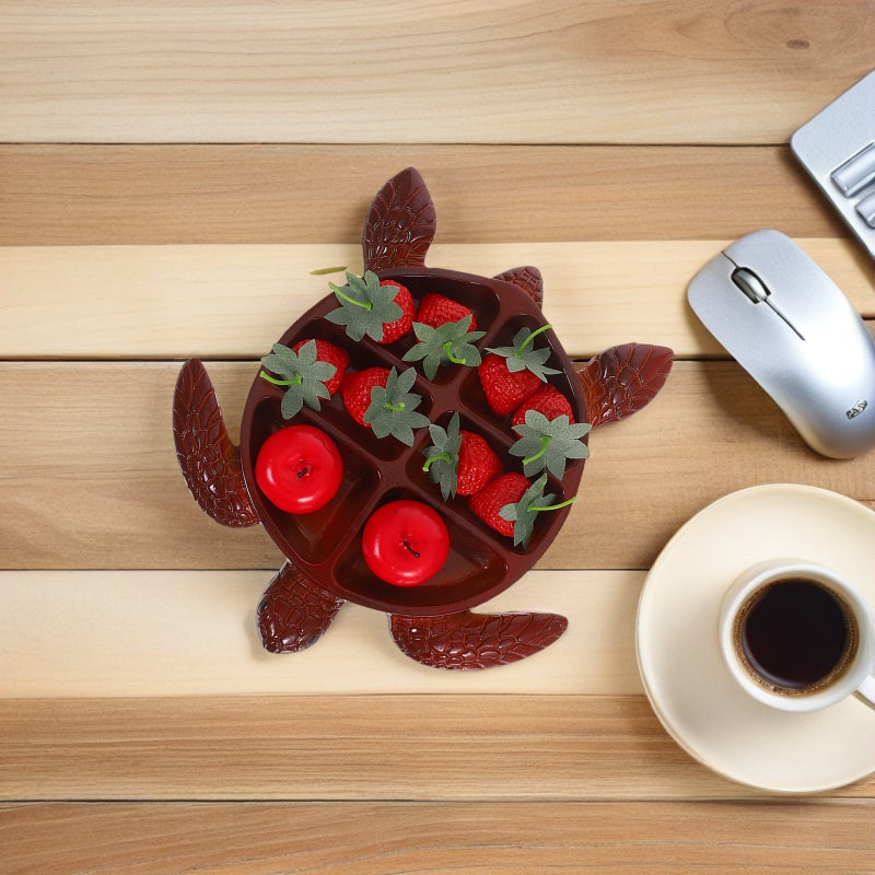 2pcs Turtle Charcuterie Platter Ocean Themed Party Charcuterie Board Wood Serving Tray For Cheese Meats Snack Fruit Divided Food Dish Party Appetizer Decor - Image 2
