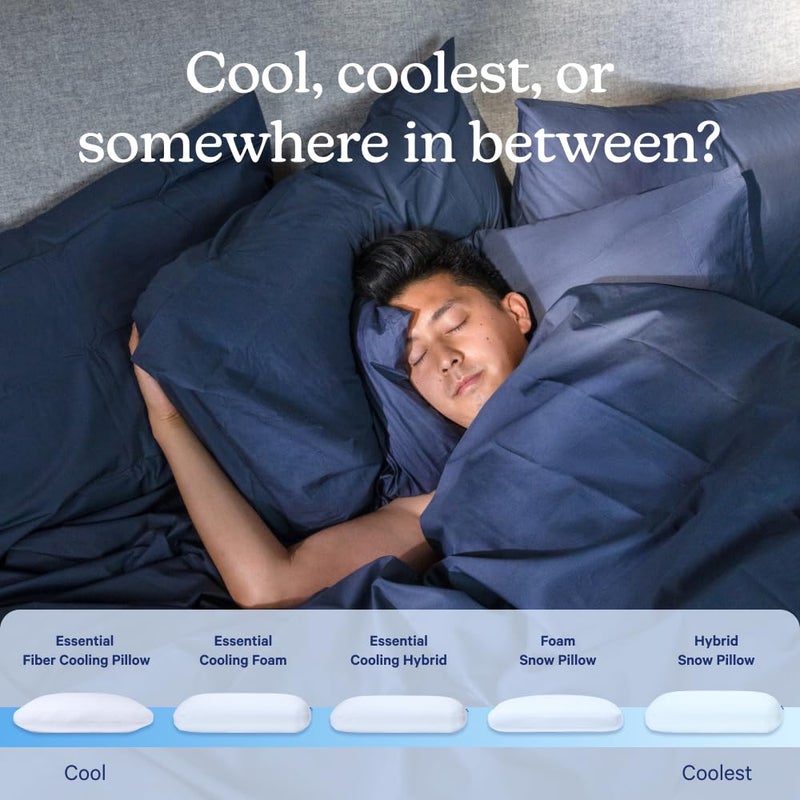 Casper Sleep Essential Cooling Foam Pillow, King Size â€“ Firm Memory Foam with Cooling Cover, Supports Side Sleepers, Breathable & Pressure-Relieving - Image 5