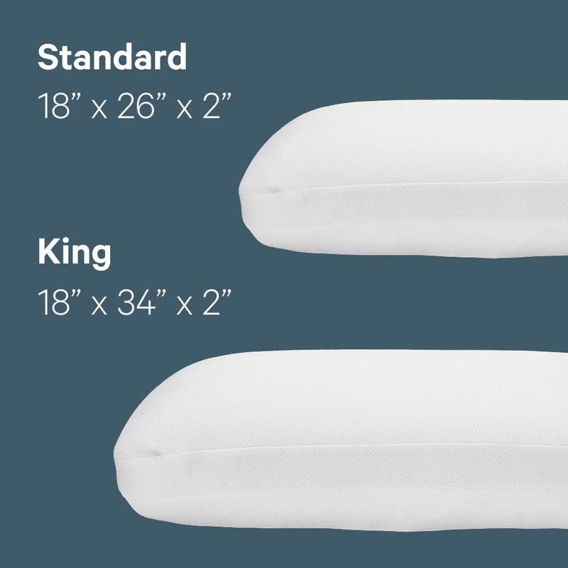Casper Sleep Essential Cooling Foam Pillow, King Size â€“ Firm Memory Foam with Cooling Cover, Supports Side Sleepers, Breathable & Pressure-Relieving - Image 4