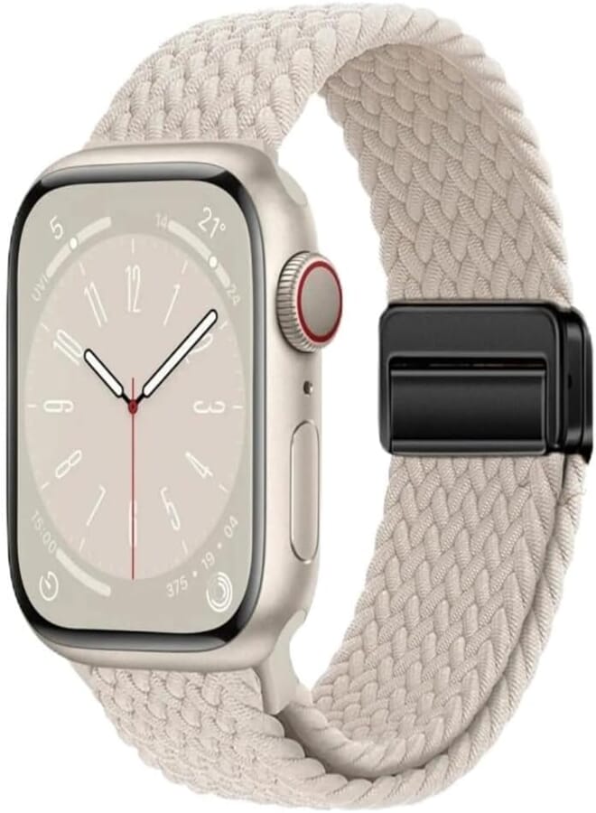 Next Store Solo Loop Sport Band Compatible with iWatch Series 1/2/3/4/5/6/7/8/9/10/Ultra/2 42/44/45/46/49 Women Men, Adjustable Magnetic Braided Nylon Wristband