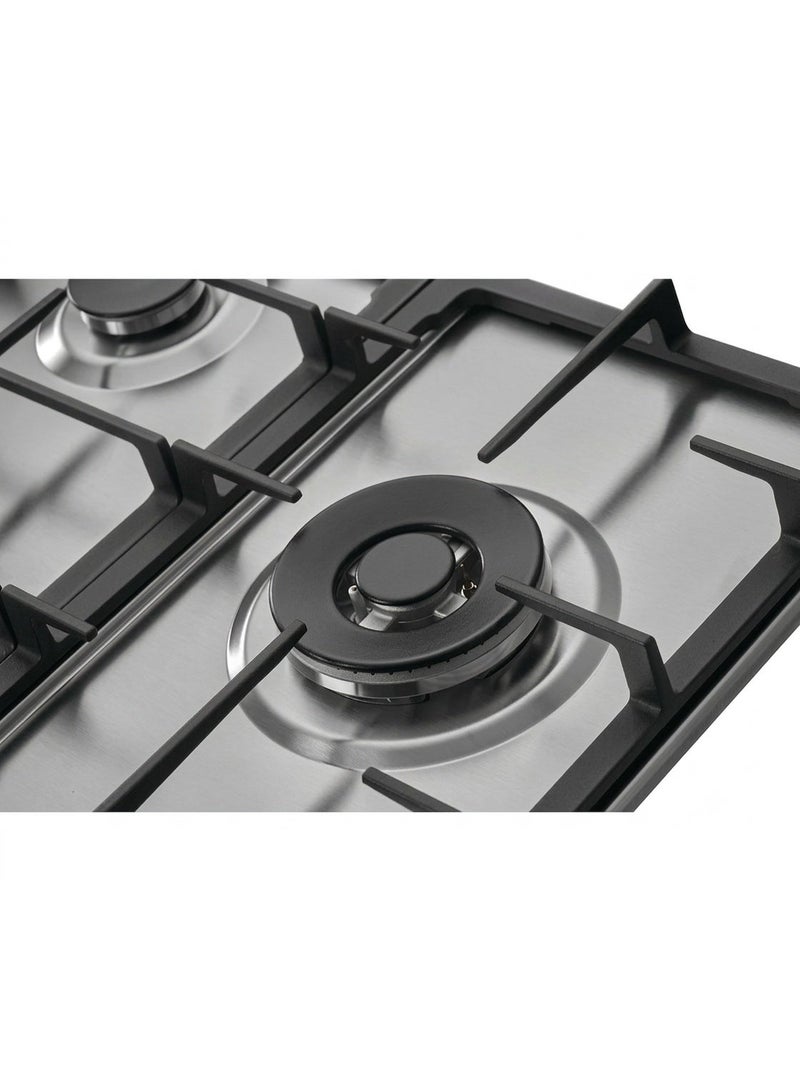 هانس موقد غاز بلت إن مقاس 90 سم - 5 منطقة طهي Maxi+ FullZone - مناطق طهي - شعلات Wok مزدوجة الحلقة DualCrown من SABAF - صمامات غاز SABAF إيطالية أصلية، زجاج مقوى 8 مم، إشعال تلقائي InstantFlame، نظام أمان FFD وحوامل أواني من الحديد الزهر - BROGHO 9L3G2W X SF - Image 4