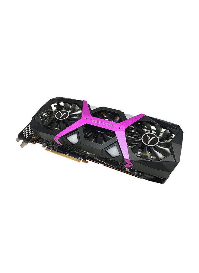 yeston - RX6800-16G D6 PB Gaming Graphics Card with 16G/256bit/GDDR6 Memory 3 Large Size Fans Metal Backplate Breathing Light - Image 1
