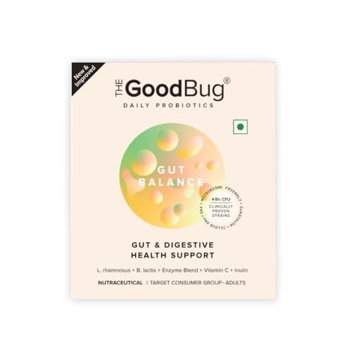 The Good Bug New & Improved Overall Digestive Health Gut Balance Probiotics Supplements- 3Bn Cfu Of Clinically Proven Strains | Aids Digestion, Enhances Nutrient Absorption & Metabolism |90 Days Pack - Image 1