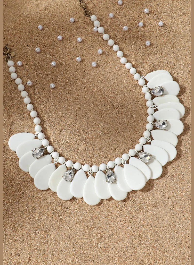 SOHI Gold Plated Designer Stone Party Necklace For Women