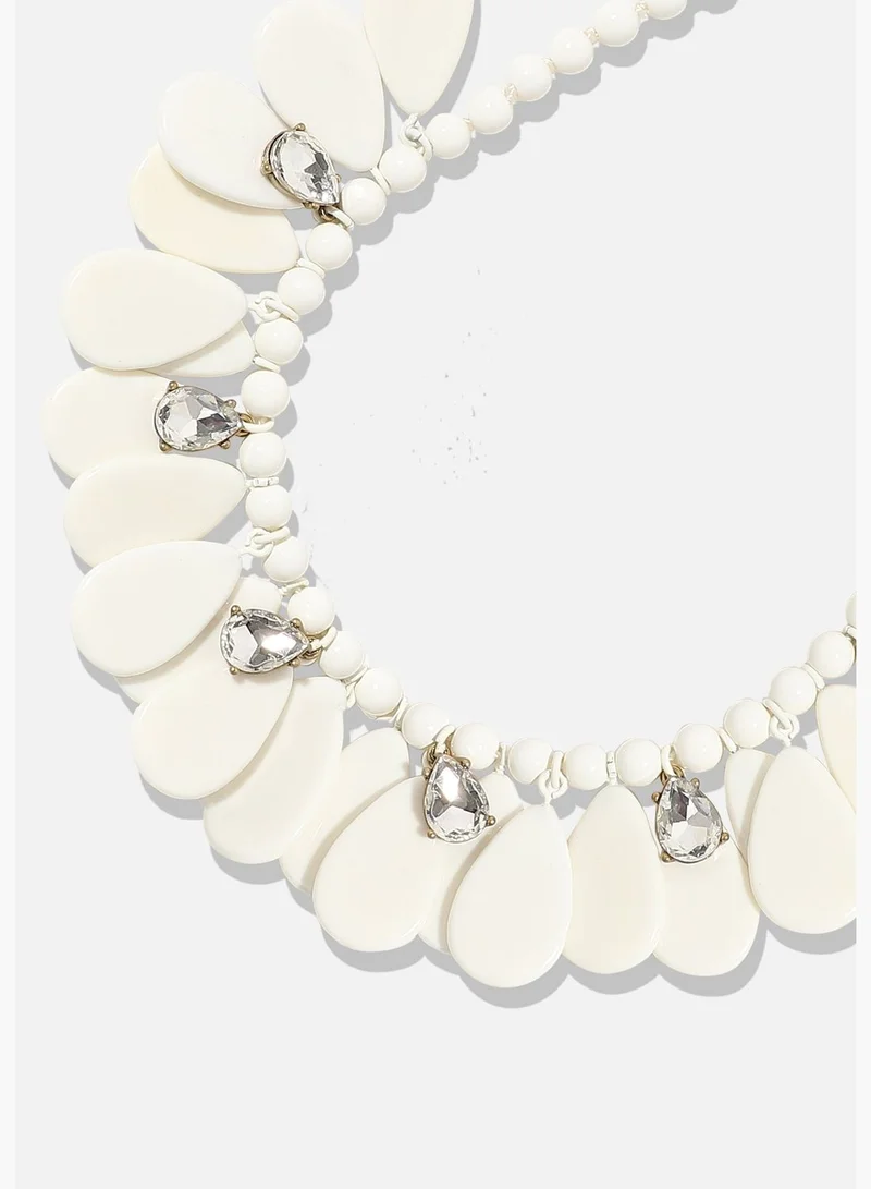 SOHI Gold Plated Designer Stone Party Necklace For Women