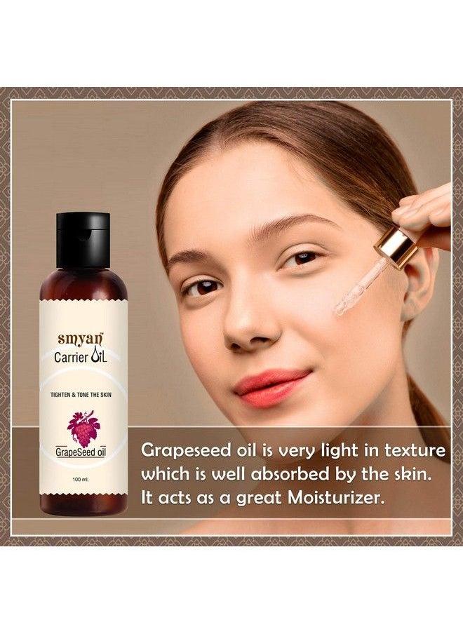 Smyan Grapeseed Oil Cold Pressed Pure And Natural Carrier Oilgrape Seed Oil For Skin And Hair 100Ml  - Image 3