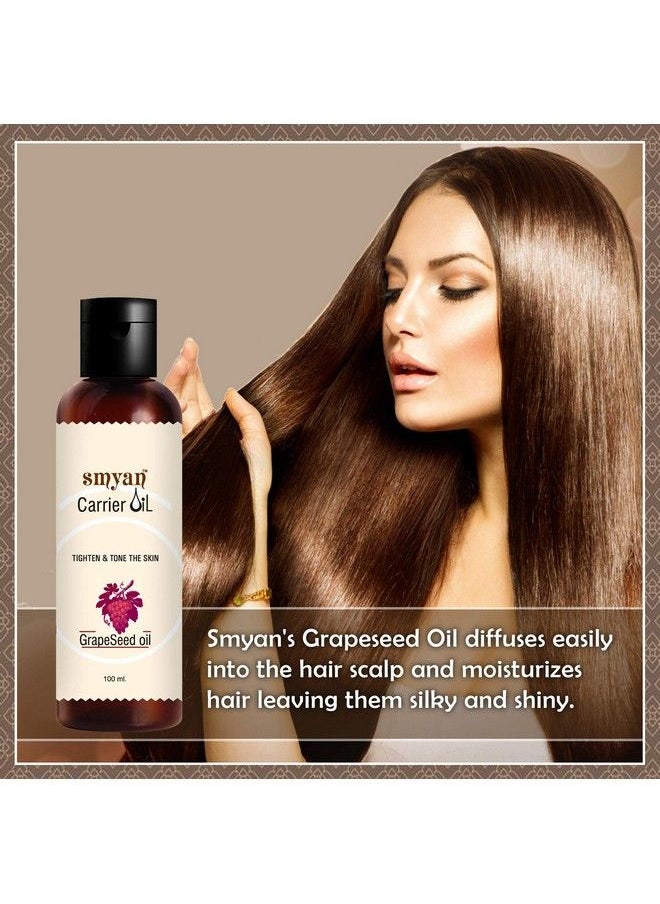 Smyan Grapeseed Oil Cold Pressed Pure And Natural Carrier Oilgrape Seed Oil For Skin And Hair 100Ml  - Image 4