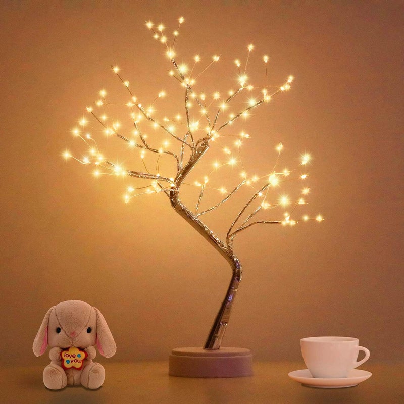 OTAVILEM LED Tabletop Bonsai Tree Light Aesthetic Tree Lamps for Living Room Cute Night Light BatteryUSB Operated DIY Artificial Tree Lamp for Bedroom DesktopChristmas Room Decor