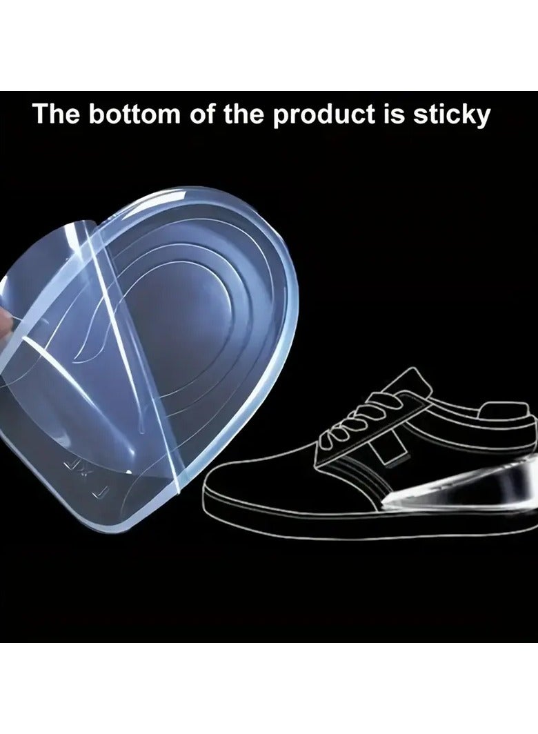 Goolsky 1pair Invisible Transparent Anti Slip Raised Insoles Suitable for Both Men And Women - Image 2