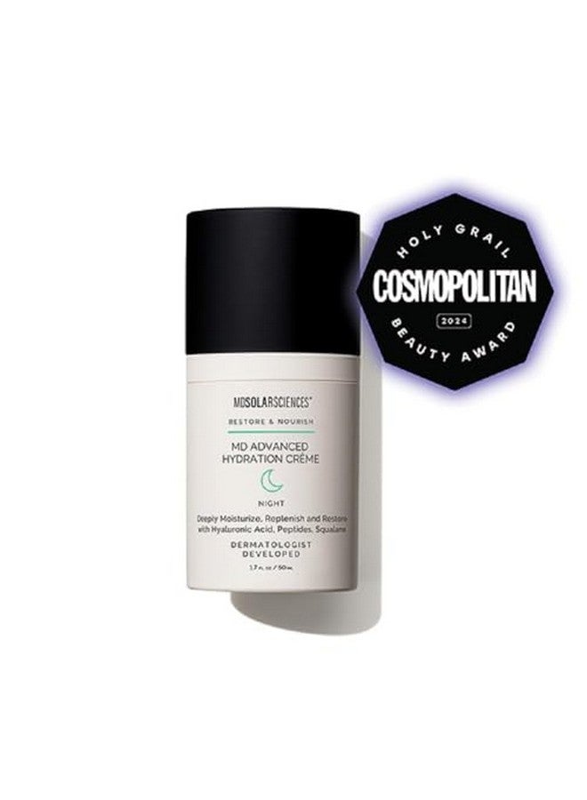 أم دي سولار ساينسيز كريم الترطيب المتقدم كوزموبوليتان 20242، جائزة الكأس المقدسة للتجميل لأفضل كريم ليلي، مرطب عميق تم إصداره مع حمض الهيالورونيك 1.7 أونصة سائلة - Image 5