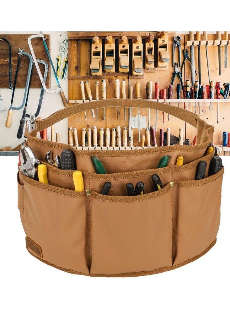 Zikra Durable Utility Belt Pouch for Men, Canvas Electrician Tool Bag with 13 Pockets, Adjustable Gardening Waist Tool Pouch for Carpenters, Electricians, Mechanics, and More - Image 4