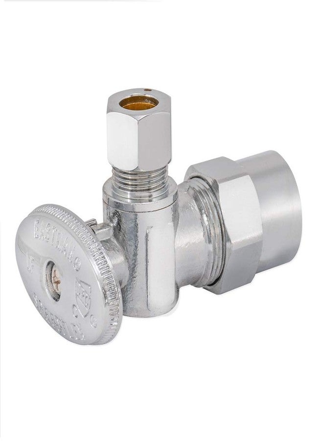 Eastman 1/2 inch CPVC x 3/8 inch OD Compression Quarter Turn Angle Stop Valve, Brass Plumbing Fitting, Chrome, 10729LF - Image 2