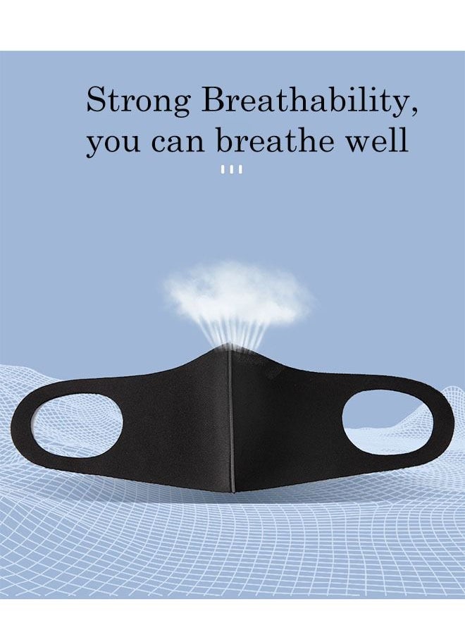 Ant 15-Piece Black Face Masks with Soft Elastic Ear Loop Cover, Reusable Cotton Comfy Breathable Outdoor Fashion Face Protections for Man and Woman, Washable and Breathable Masks  - Image 3