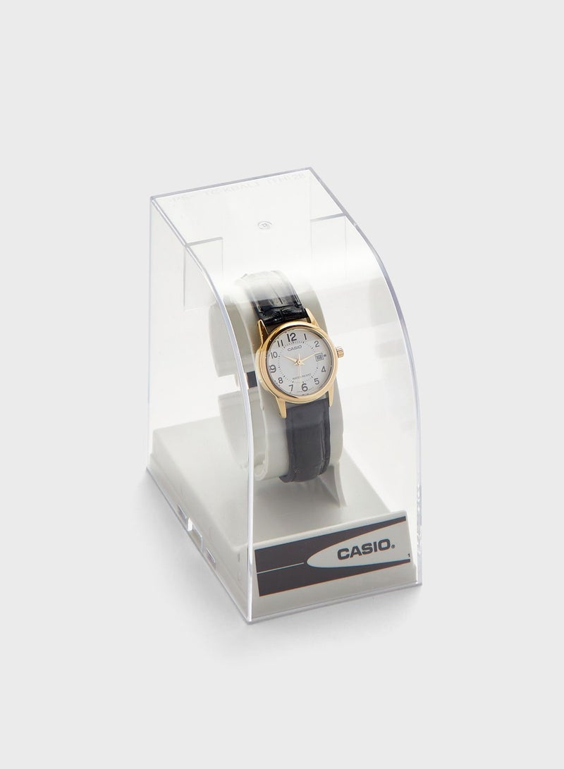 كاسيو ساعة انالوج باساور جلد - Image 4