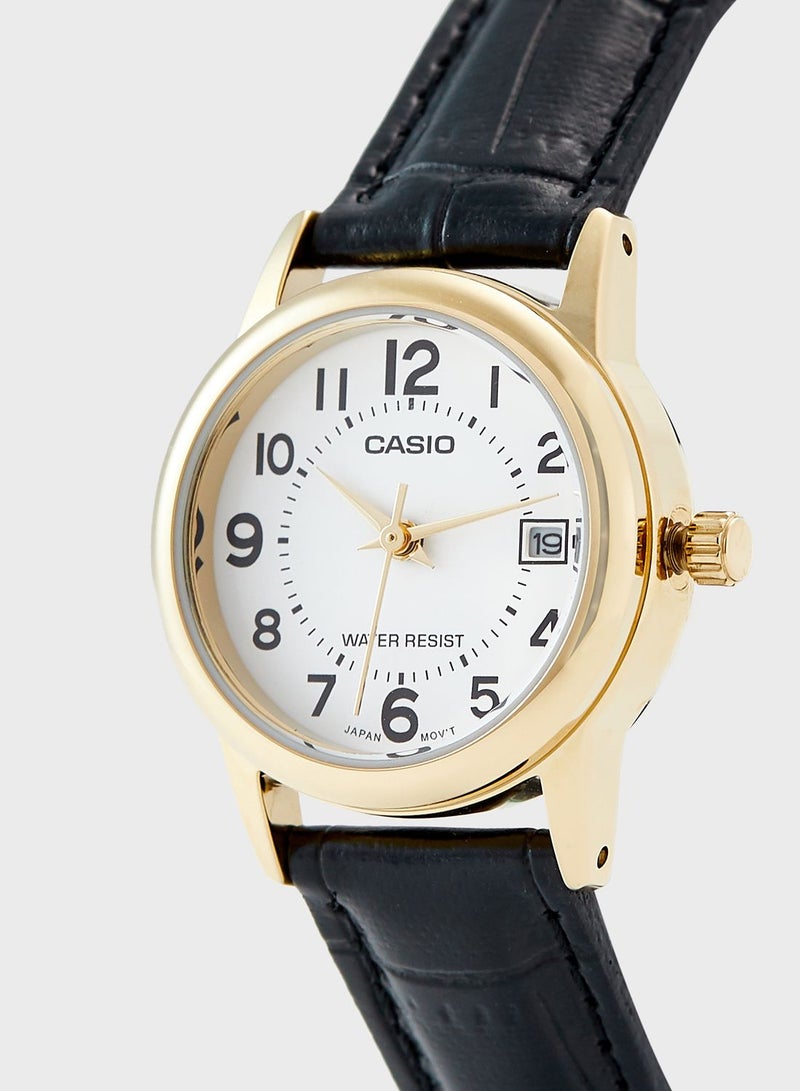 كاسيو ساعة انالوج باساور جلد - Image 2