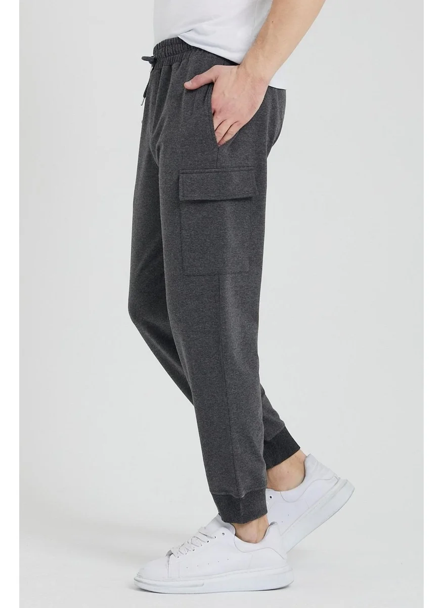 Odelon Cargo Pocket Jogger Fit Men's Anthracite Sweatpants