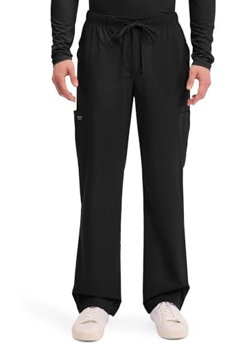 Cherokee Workwear Professionals WW190 Mens Tapered Leg Pant,Black,X-Large Short - Image 1