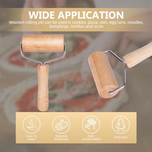 Dmikcav Rolling Pin, Wooden Rolling Pins For Baking, Pizza Dough Roller, Not Easy To Crack, Non-Stick Wood Pastry Roller, Essential Kitchen Utensils. - Image 3