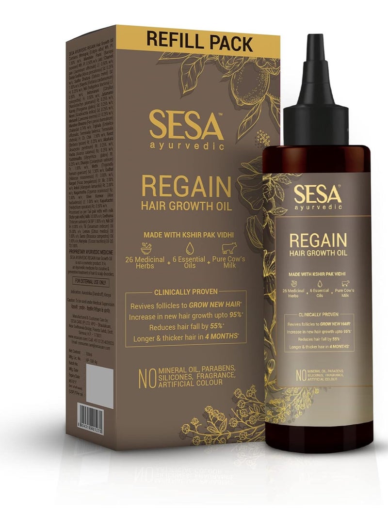سيسا زيت أيورفيدا ريجين لإعادة ملء نمو الشعر مع 26 عشبة و6 زيوت عطرية يعزز نمو الشعر ويساعد على تقليل تساقط الشعر وتقوية الجذور، زيت شعر طبيعي للنساء والرجال، 100 مل - Image 2