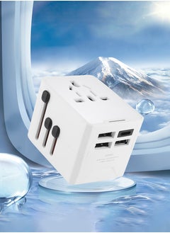 Generic Overseas Power Conversion Adapter, Essential For Travel, Includes 3 USB Ports and 1 Type C port, Suitable For Worldwide UK/EU/USA/Australia/Japan, Fast Charging for iPhone, MacBook Pro, Vision Pro 