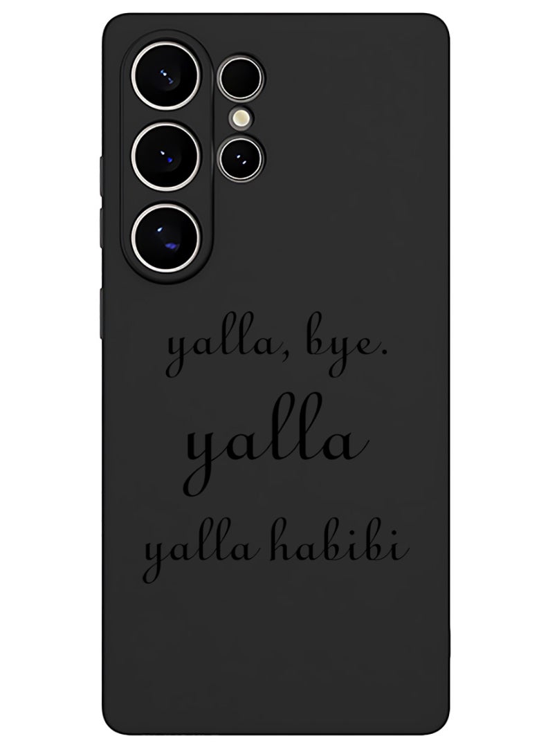 Theodor Protective Slim Fit Case Liquid Silicone Cover with Full Body Protection Anti-Scratch Shockproof Case For Samsung Galaxy S25 Ultra (Black) - Yalla-01 - Image 1