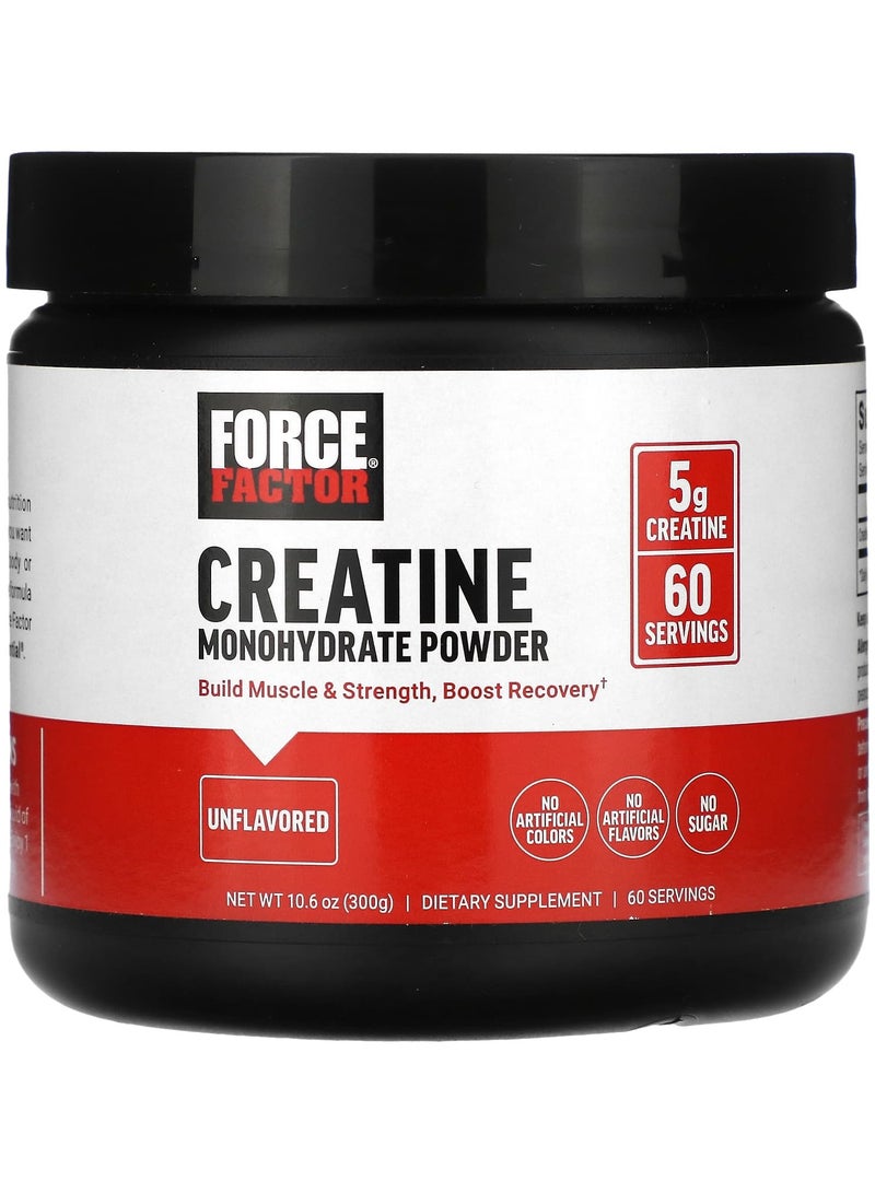 Force Factor Creatine Monohydrate Powder Unflavored 10.6 oz (300 g)