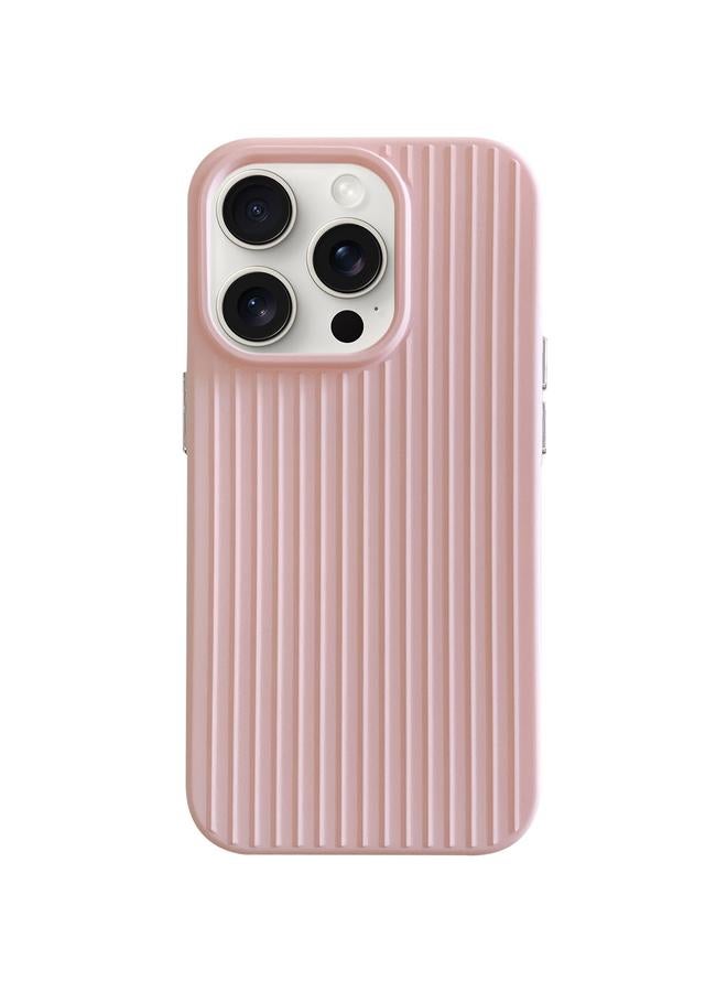 S-TOP Case For iPhone 15 Pro Macaroon Tile Stripe TPU Hybrid PC Phone Case - Image 1