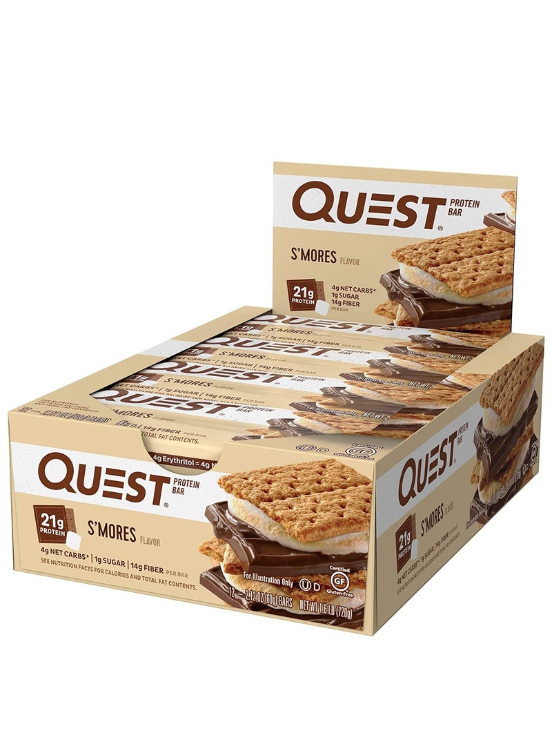 Quest Nutrition 12-Piece Protein Bars Chocolate Smores - Image 2