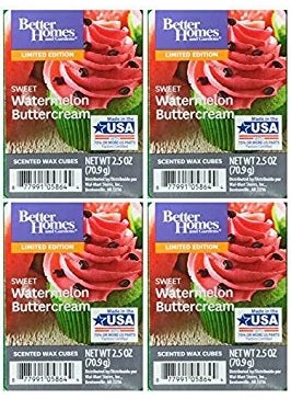 Better Homes & Gardens Better Homes and Gardens Sweet Watermelon Buttercream Scented Wax Cubes  4Pack 