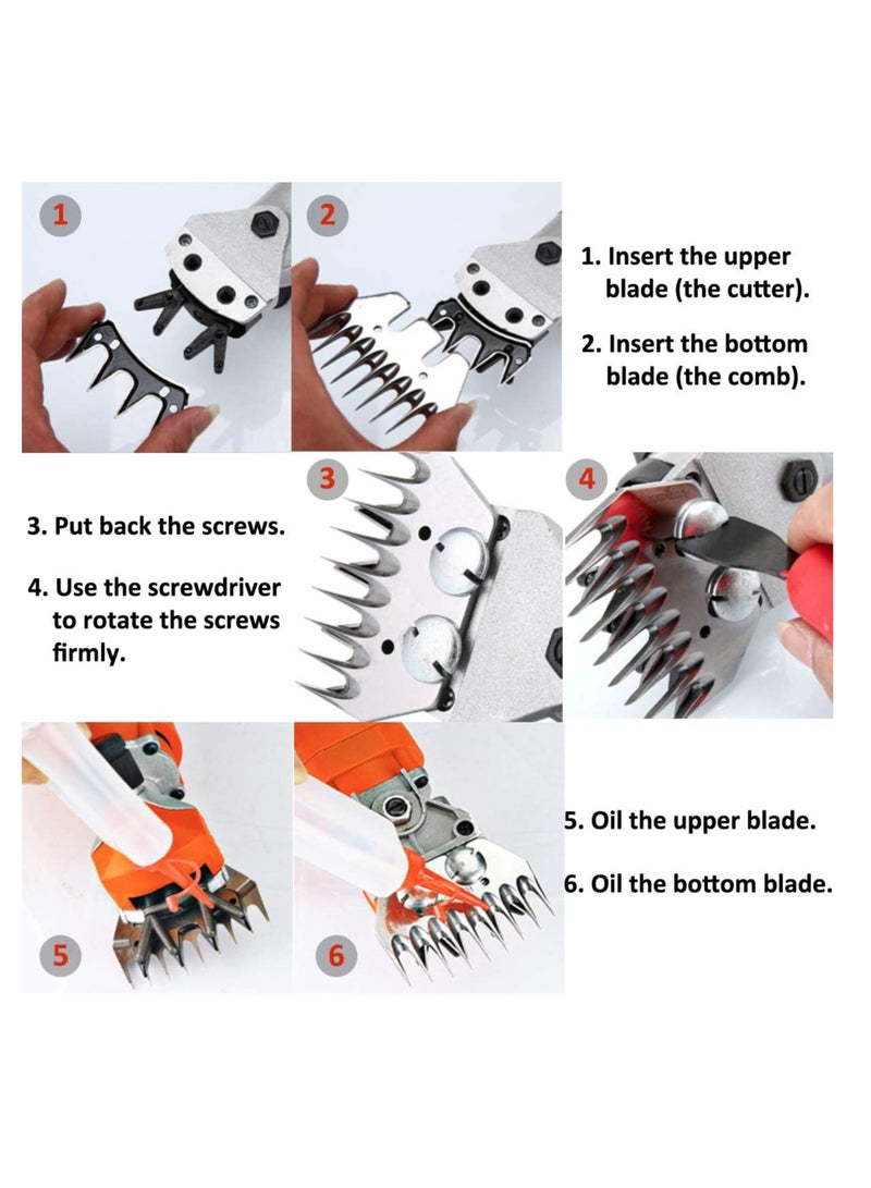 Universal Replacement Sheep Shearing Blades – 13-Tooth Stainless Steel Straight Clipper Comb & Cutter Set – Professional Animal Grooming Tool for Sheep, Alpaca, Llama, and Thick Fur - Image 4