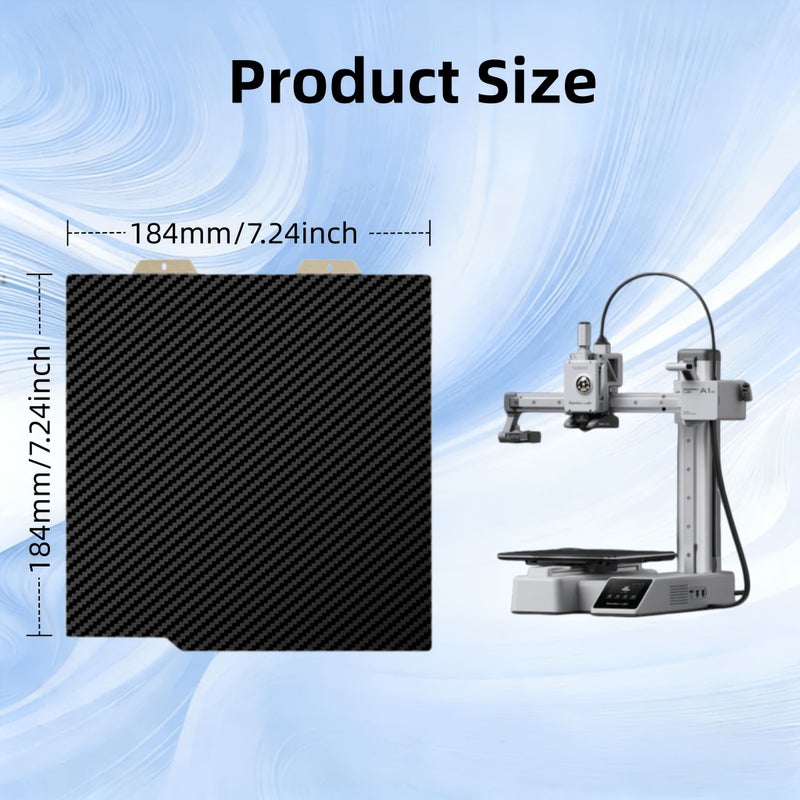 Golden Coated 3D Printing PEI Bed 184x184mm Dual Sided Flexible Platform For A1 Mini First Layer Adhesion Warp Free Bubble Free High Temperature Resistant Scratch Proof Tool Free Removable - Image 2