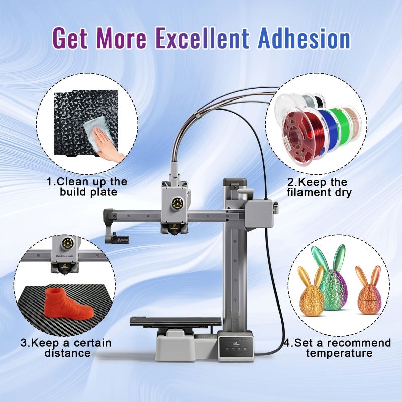 Golden Coated 3D Printing PEI Bed 184x184mm Dual Sided Flexible Platform For A1 Mini First Layer Adhesion Warp Free Bubble Free High Temperature Resistant Scratch Proof Tool Free Removable - Image 3