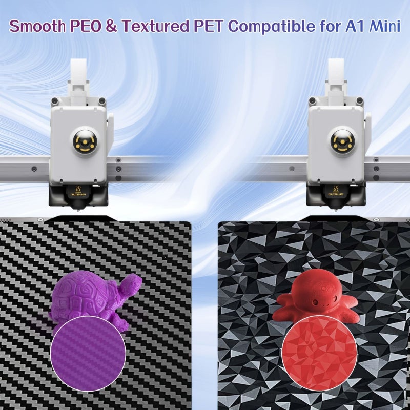 Golden Coated 3D Printing PEI Bed 184x184mm Dual Sided Flexible Platform For A1 Mini First Layer Adhesion Warp Free Bubble Free High Temperature Resistant Scratch Proof Tool Free Removable - Image 5