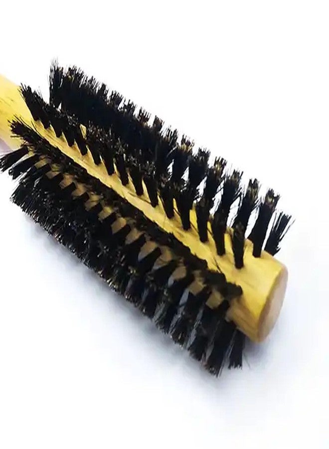 BlackLaoban Wooden Round Hair Brush For Blow Drying, Styling, Curling, Straighten with Soft Nylon Bristles for Short or Medium Curly Hairs for Women & Men (Wooden) - Image 3