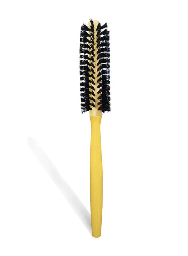 BlackLaoban Wooden Round Hair Brush For Blow Drying, Styling, Curling, Straighten with Soft Nylon Bristles for Short or Medium Curly Hairs for Women & Men (Wooden) - Image 1