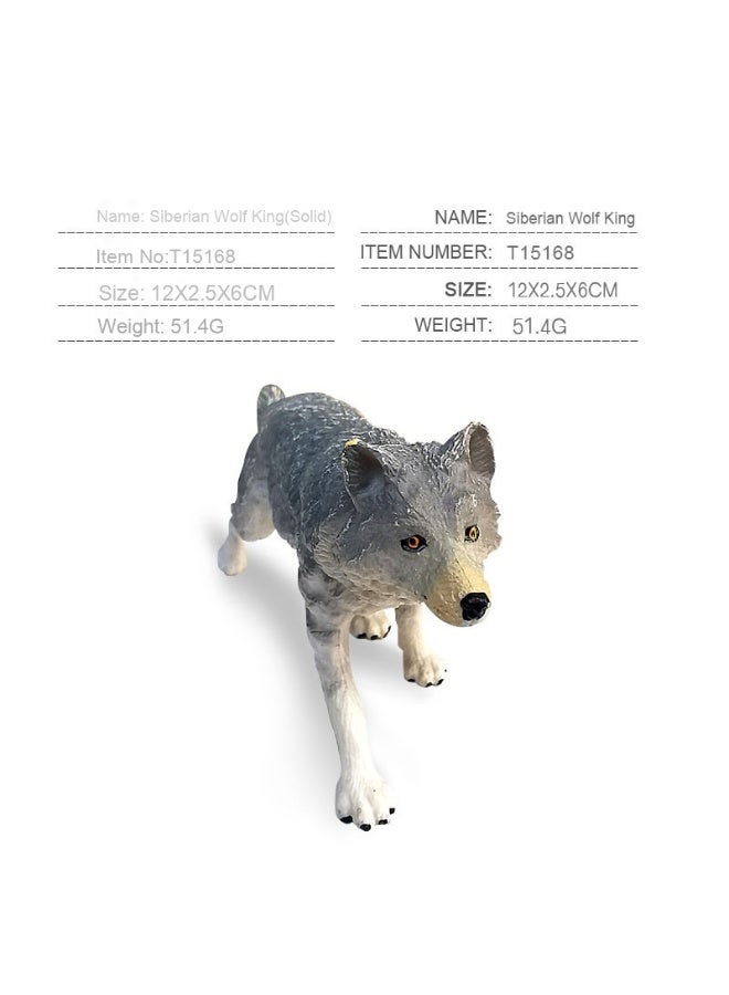 NIBEMINENT Siberian Wolf King Model Set - Realistic Animal Figurine