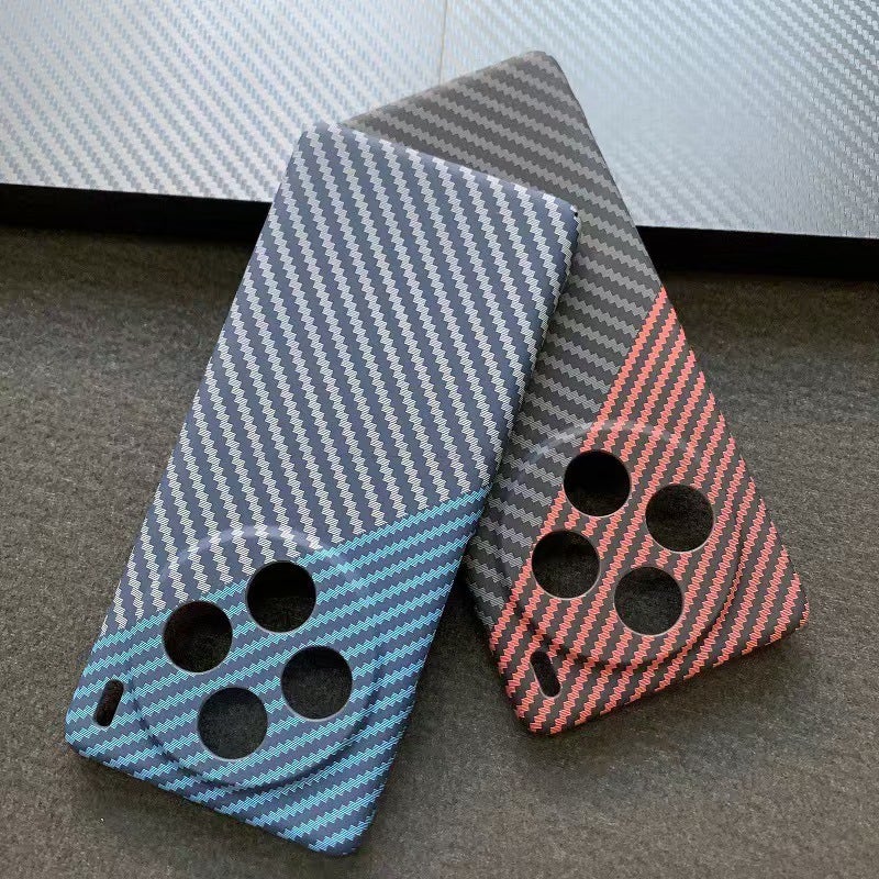 Carbon Fiber Texture Hard Phone Case for Vivo X Series, Shockproof Anti-Scratch Full Coverage Cover - Image 3