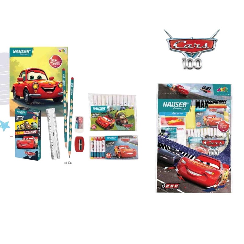 HAUSER ARTZ Cars KIT | Assemble Creativity with Ease | All-in-One Stationery Solution | Ideal for Gifting (Pack of 1) - Image 1