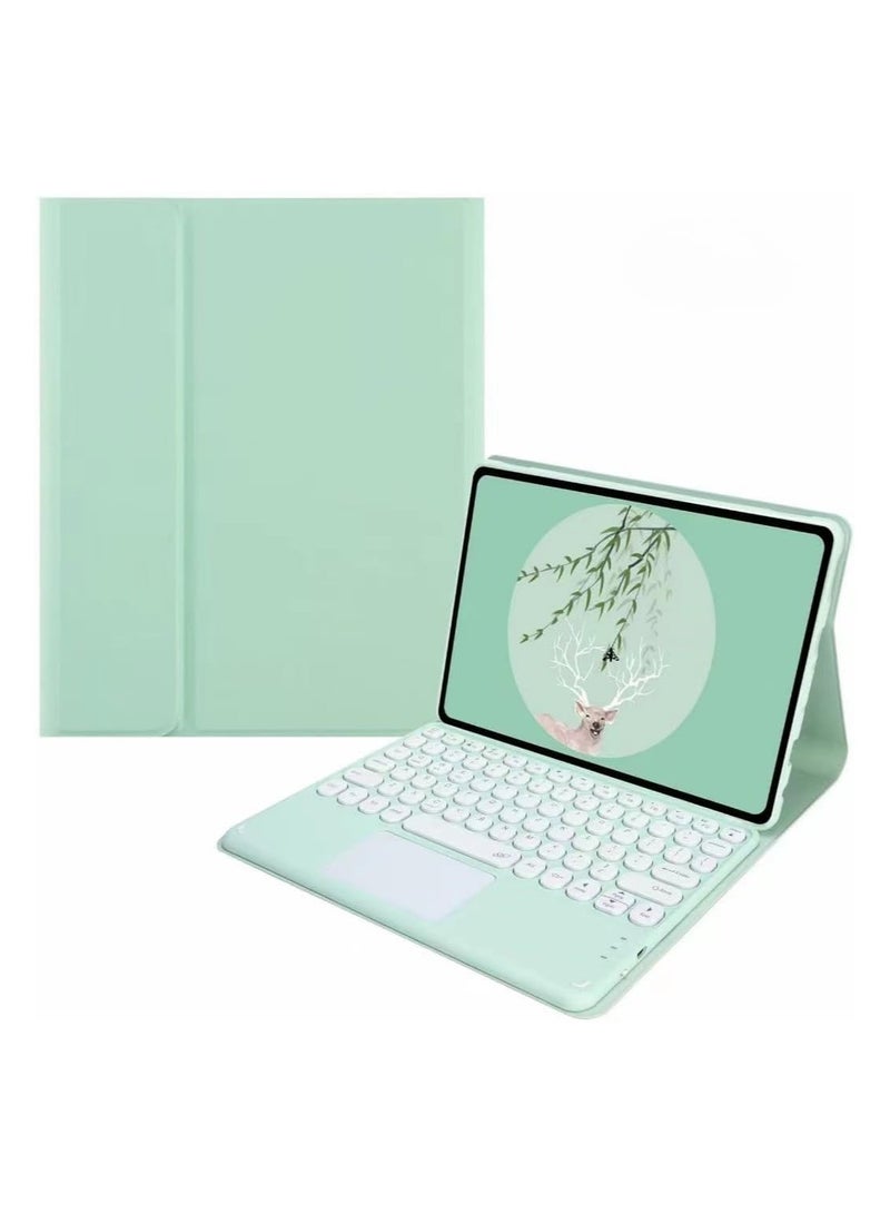 Lenovo Tab M11 11.0 TB-330FU/TB-331FC Keyboard Cover with Hidden Pen Slot, Detachable Touchpad Keyboard with Adorable Round Keys