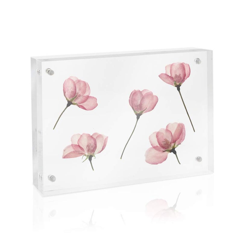 Isaac Jacobs 3.5â€ x 5â€ Super Thick [23MM Thickness] Clear Acrylic Magnetic Block Picture Frame, Double-Sided, Frameless, Freestanding, Floating Photos, for Desktop & Tabletop Display (3.5.5x5) - Image 4