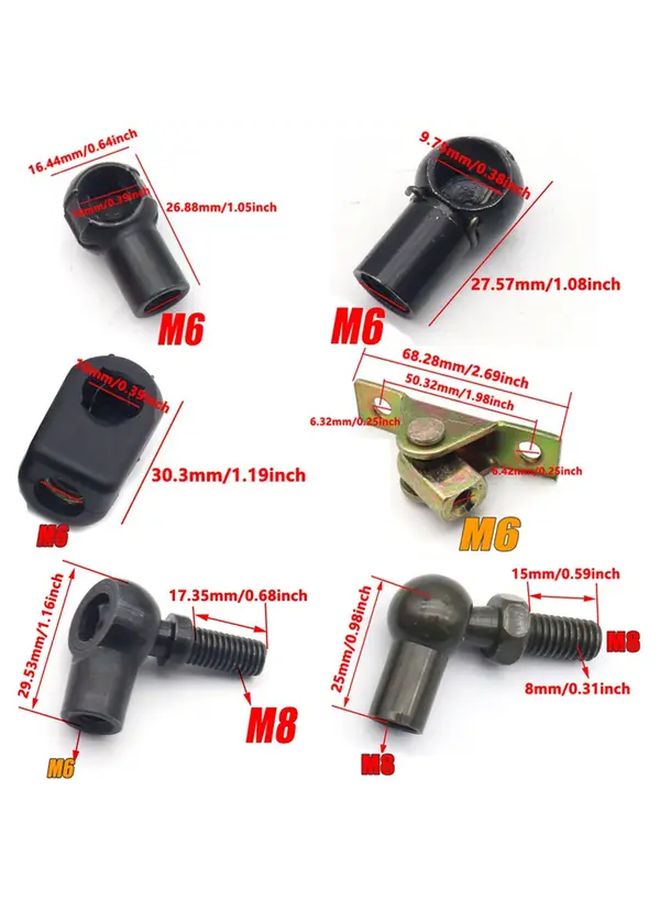 Strut Connector 2pcs M8 Ball Joint Replacement for Tailgate Engine Cabinet - Image 5